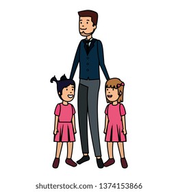 father with daughters characters