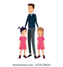 father with daughters characters