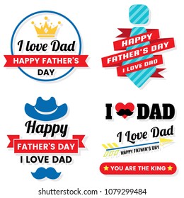 father day Birthday Vector Logo for banner, poster, flyer