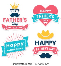 father day Birthday Vector Logo for banner, poster, flyer