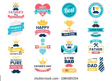 father day Birthday Vector Logo for banner, poster, flyer