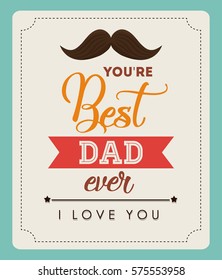 Father day card icon image, vector illustration