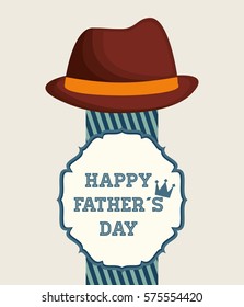 Father day card icon image, vector illustration