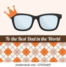Father day card icon image, vector illustration
