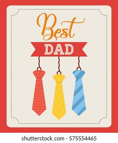 Father day card icon image, vector illustration