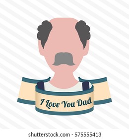 Father day card icon image, vector illustration