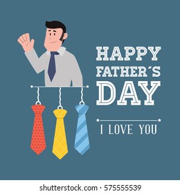 Father day card icon image, vector illustration