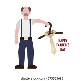 Father day card icon image, vector illustration