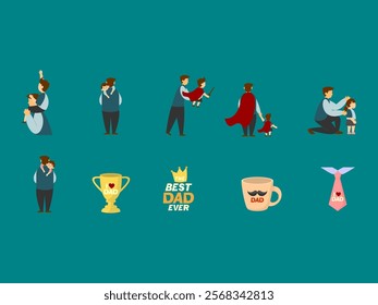 Father Day Design Element Set