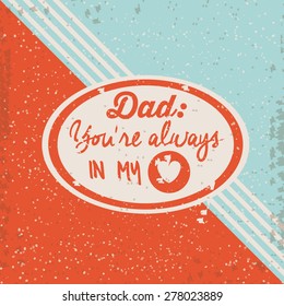 Father day design over striped background, vector illustration