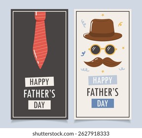 Father day elements collection. Design for posters, banner, greeting cards, stickers