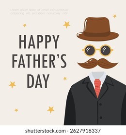 Father day elements collection. Design for posters, banner, greeting cards, stickers