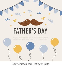 Father day elements collection. Design for posters, banner, greeting cards, stickers