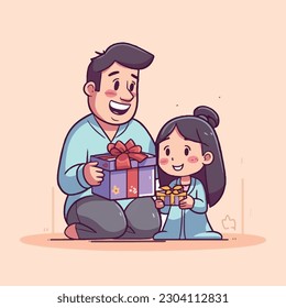 Father Day gift daddy and daughter