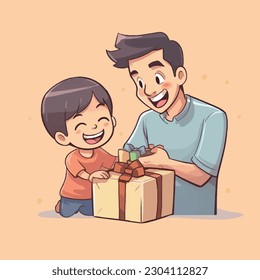Father Day gift daddy and son