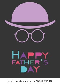 Father day greeting card. Vector Illustration
