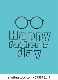 Father day greeting card. Vector Illustration