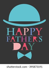 Father day greeting card. Vector Illustration