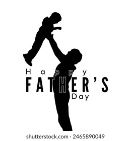Father day, happy fathers day design  with white background and black color art.