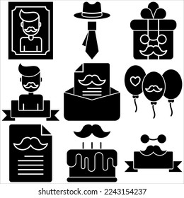 Father day icon glyph style part two