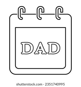 Father Day Icon In Outline Style