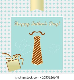 Father  day  illustration  with  art text  lettering for greeting  card and voucher template. Background for  the  sale banner   and   father's day cards