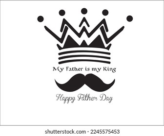 father day king logo vectore design .eps
