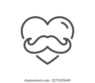 Father day line icon. Best dad sign. Retro barbershop symbol. Quality design element. Linear style father day icon. Editable stroke. Vector