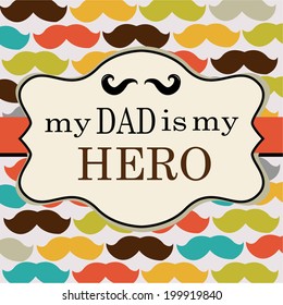 Father Day Mustache Vector Background