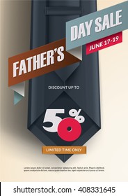 Father' Day Sale Promotion Design.