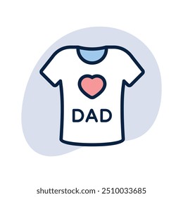 Father day shirt vector design, dad love icon design