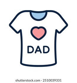 Father day shirt vector design, dad love icon design