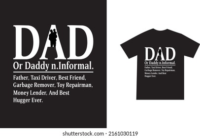 Father day tshirt design and dad or papa lover printable Vector