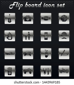 father day vector flip mechanical icons for user interface design