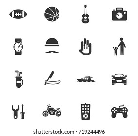father day vector icons for web and user interface design