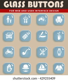 father day web icons for user interface design