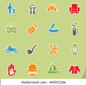 father day web icons for user interface design