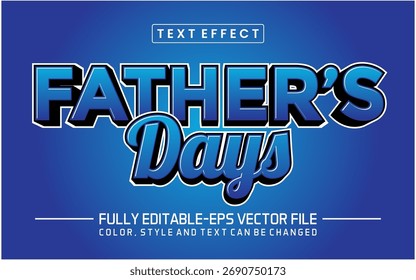 Father days font Text effect editable