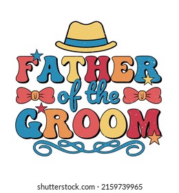 Father of the groom t shirt design template