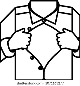 father hero open shirt