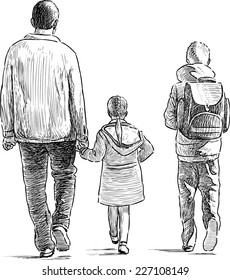 father with his kids