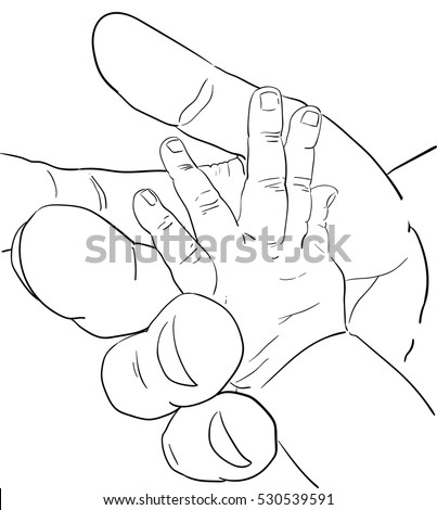 Father Holding Babys Hand Stock Vector (Royalty Free) 530539591 - Shutterstock