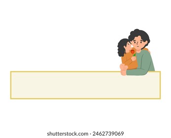 Father Holding Child Frame Background