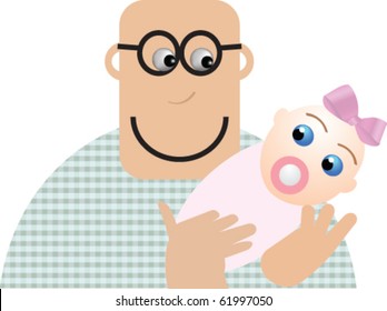 Father holding his baby