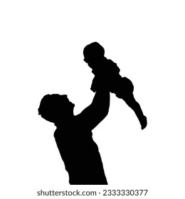 A father holding his son 