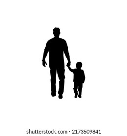 Father Holding Son Silhouette Vector Stock Stock Vector (Royalty Free ...