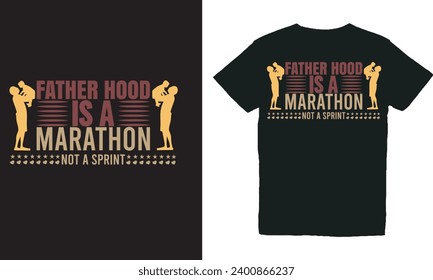 father hood is a marathon not a sprint.with patches for t-shirts and other uses