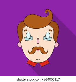 Father icon in flat style isolated on white background. Family holiday symbol stock vector illustration.