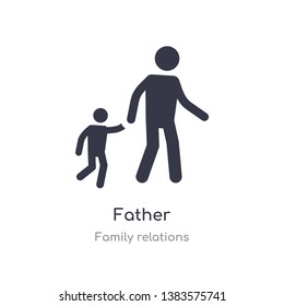 father icon. isolated father icon vector illustration from family relations collection. editable sing symbol can be use for web site and mobile app