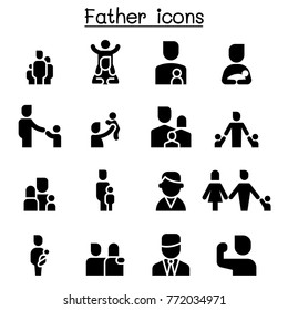 Father Icon Set Vector Illustration Graphic Design